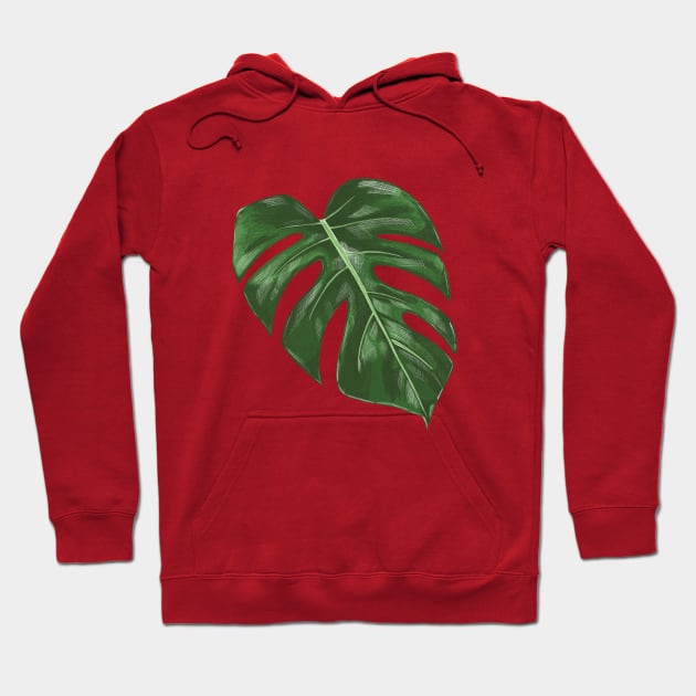 Monstera House Plant Hoodie by OneThreeSix